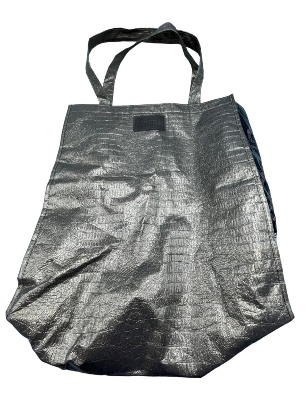 large chico's tote bag 2 handles rectangle 20x16" READ